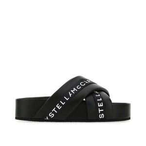Stella Mccartney Black Logo Slippers - NWT